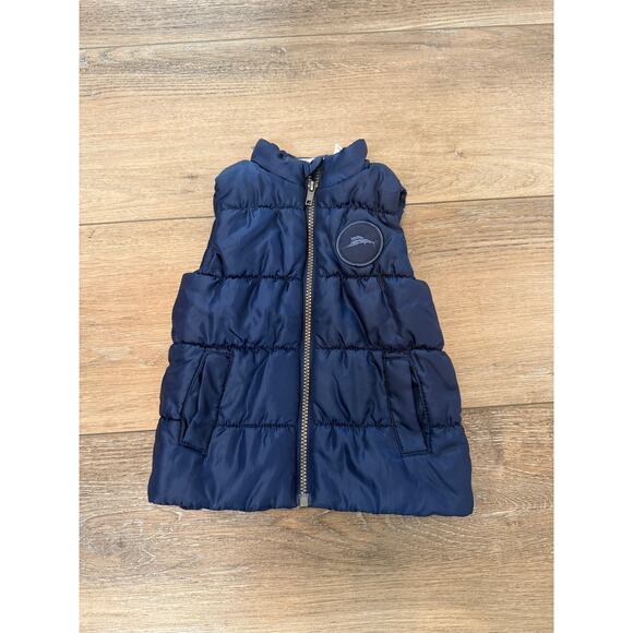 Tommy Bahama Puffer Vest Size 24 Months 2T Navy Zip Vest - Picture 6 of 6